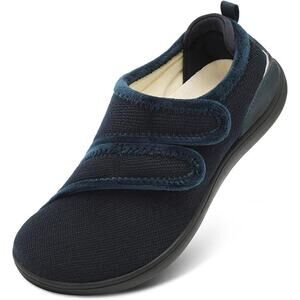 New Xihalook Mens Size 15W Wide Navy Hook Loop Slide On Diabetic Slipper Shoes